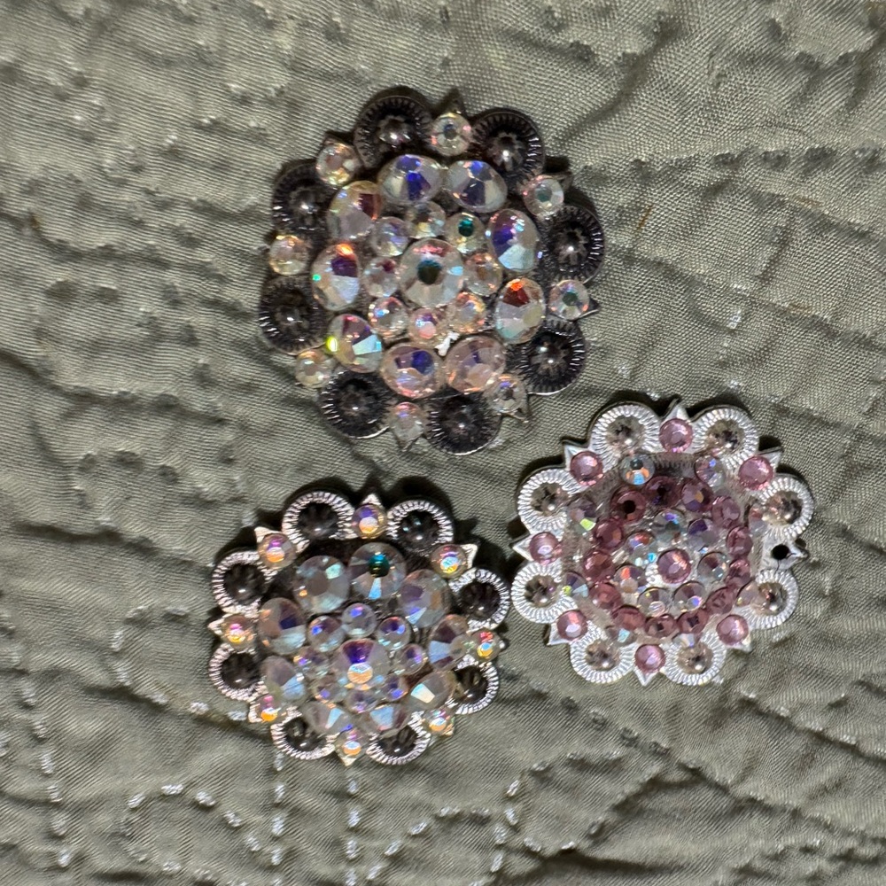 Vintage Style Rhinestone concho Set